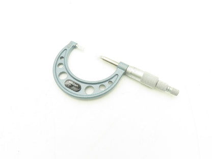 Mitutoyo 122-126 Blade Micrometer 1-2" Range Non-Rotating Spindle Ratchet Stop