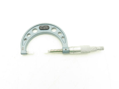 Mitutoyo 122-126 Blade Micrometer 1-2" Range Non-Rotating Spindle Ratchet Stop