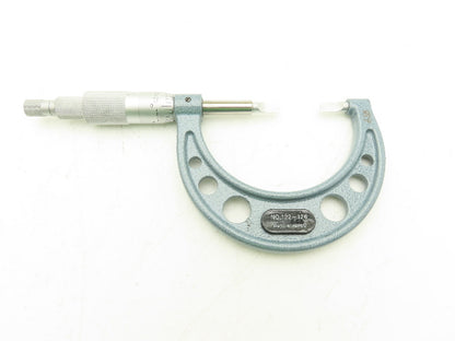 Mitutoyo 122-126 Blade Micrometer 1-2" Range Non-Rotating Spindle Ratchet Stop