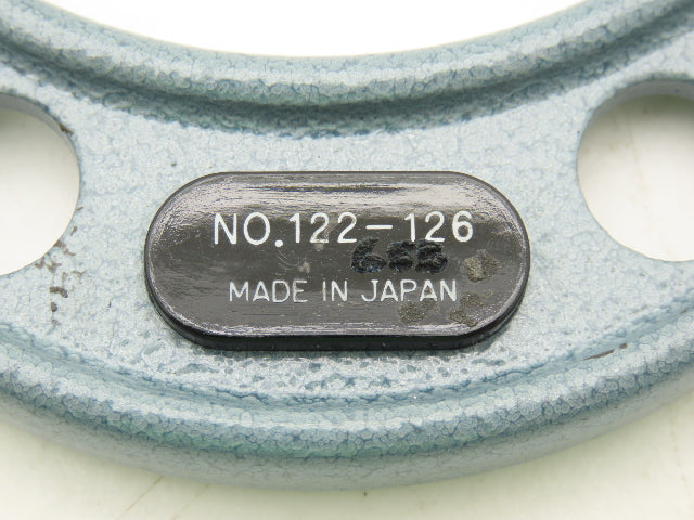 Mitutoyo 122-126 Blade Micrometer 1-2" Range Non-Rotating Spindle Ratchet Stop