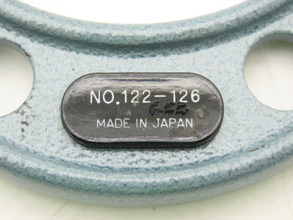 Mitutoyo 122-126 Blade Micrometer 1-2" Range Non-Rotating Spindle Ratchet Stop