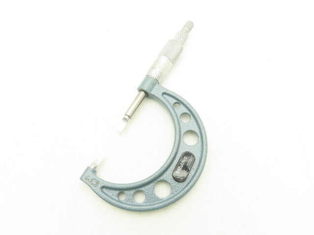Mitutoyo 122-126 Blade Micrometer 1-2" Range Non-Rotating Spindle Ratchet Stop