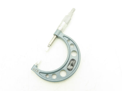 Mitutoyo 122-126 Blade Micrometer 1-2" Range Non-Rotating Spindle Ratchet Stop