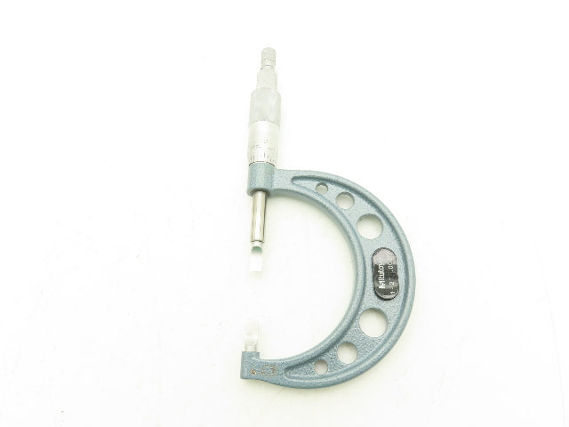 Mitutoyo 122-126 Blade Micrometer 1-2" Range Non-Rotating Spindle Ratchet Stop