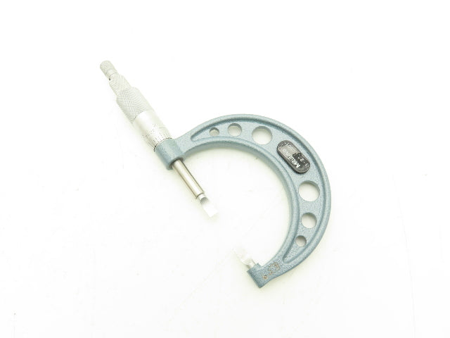 Mitutoyo 122-126 Blade Micrometer 1-2" Range Non-Rotating Spindle Ratchet Stop