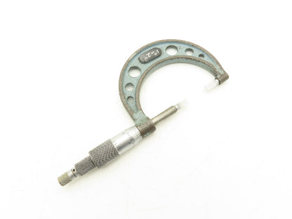 Mitutoyo 122-126 Blade Micrometer 1-2" Range Non-Rotating Spindle Ratchet Stop