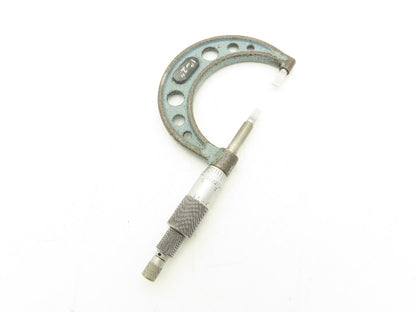Mitutoyo 122-126 Blade Micrometer 1-2" Range Non-Rotating Spindle Ratchet Stop