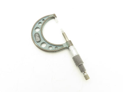 Mitutoyo 122-126 Blade Micrometer 1-2" Range Non-Rotating Spindle Ratchet Stop