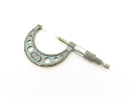 Mitutoyo 122-126 Blade Micrometer 1-2" Range Non-Rotating Spindle Ratchet Stop