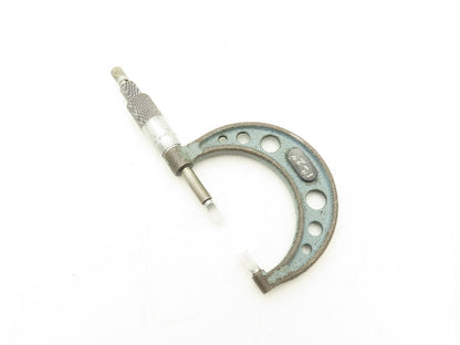 Mitutoyo 122-126 Blade Micrometer 1-2" Range Non-Rotating Spindle Ratchet Stop