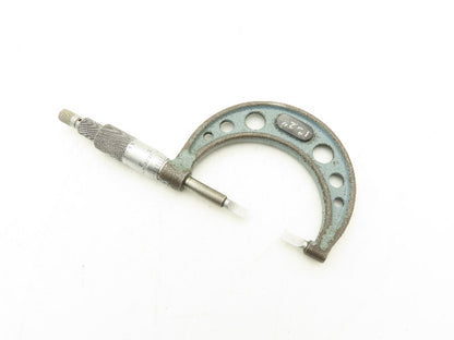 Mitutoyo 122-126 Blade Micrometer 1-2" Range Non-Rotating Spindle Ratchet Stop