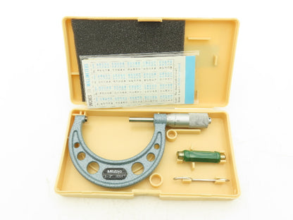 Mitutoyo 103-115 Mechanical Outside Micrometer 2-3" Range .0001"