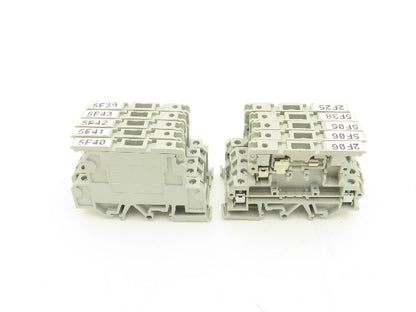 Allen Bradley 1492-JD3FB Double Level Fuse Terminal Block Lot of 10