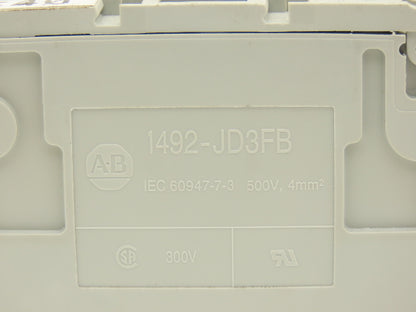 Allen Bradley 1492-JD3FB Double Level Fuse Terminal Block Lot of 10