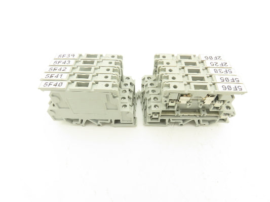 Allen Bradley 1492-JD3FB Double Level Fuse Terminal Block Lot of 10