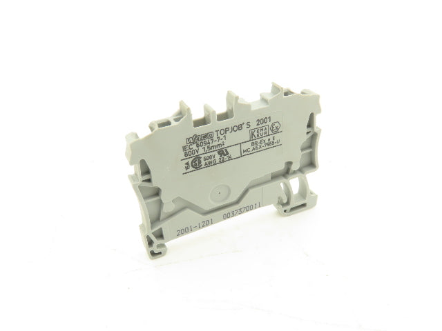 Wago 2001-1201 Feed Through Terminal Block 2.5 mm² 800V Spring Cage Lot of 177
