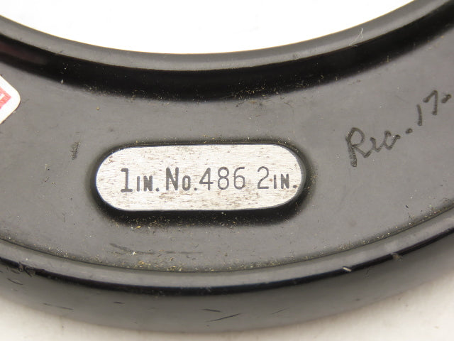 Starrett 486 Blade Micrometer 1-2" Range .001" Non-Rotating Spindle