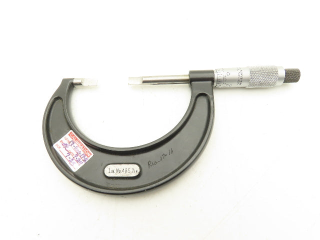 Starrett 486 Blade Micrometer 1-2" Range .001" Non-Rotating Spindle