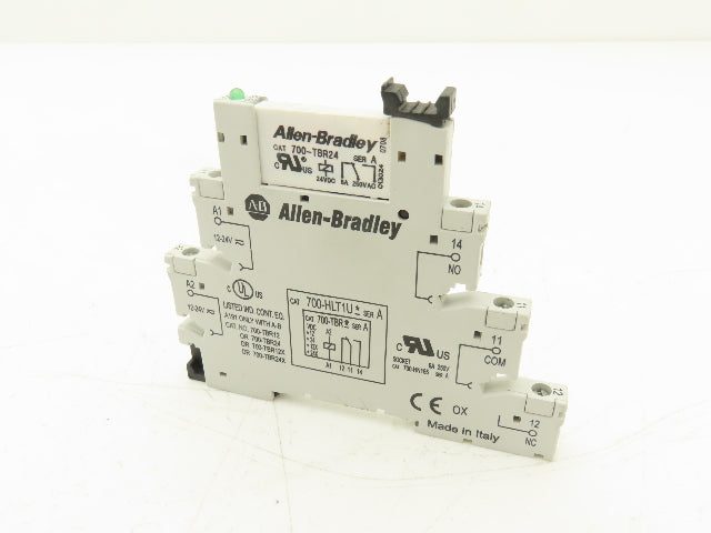 Allen-Bradley 700-HLT1U24 Terminal Block Relay 700-TBR24 Ser A 24V Coil Lot of 5