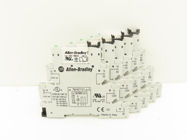Allen-Bradley 700-HLT1U24 Terminal Block Relay 700-TBR24 Ser A 24V Coil Lot of 5