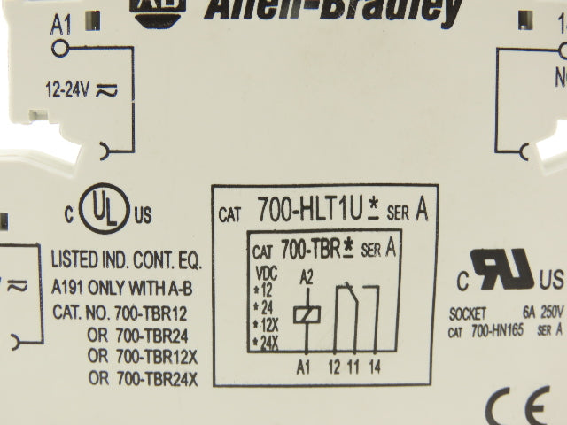 Allen-Bradley 700-HLT1U24 Terminal Block Relay 700-TBR24 Ser A 24V Coil Lot of 5