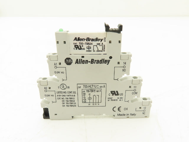 Allen-Bradley 700-HLT1U24 Terminal Block Relay 700-TBR24 Ser A 24V Coil Lot of 5