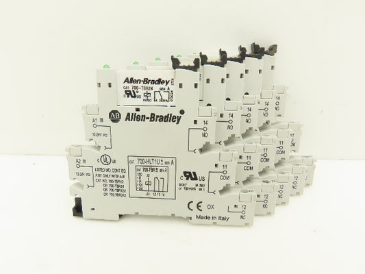Allen-Bradley 700-HLT1U24 Terminal Block Relay 700-TBR24 Ser A 24V Coil Lot of 5