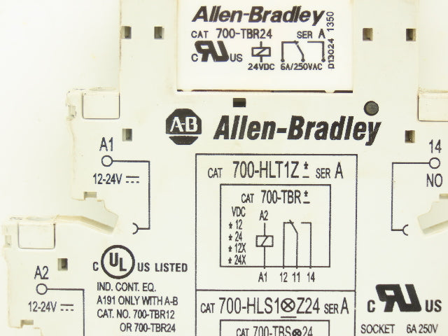 Allen-Bradley 700-HLT1Z24 Terminal Block Relay 700-TBR24 Ser A 24V Coil Lot of 9