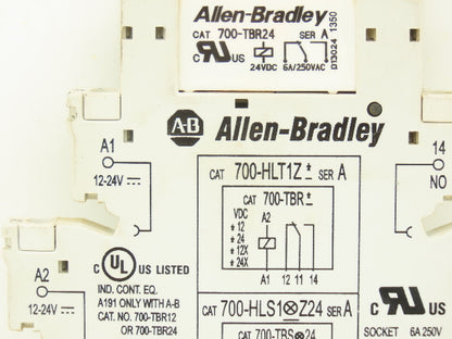 Allen-Bradley 700-HLT1Z24 Terminal Block Relay 700-TBR24 Ser A 24V Coil Lot of 9