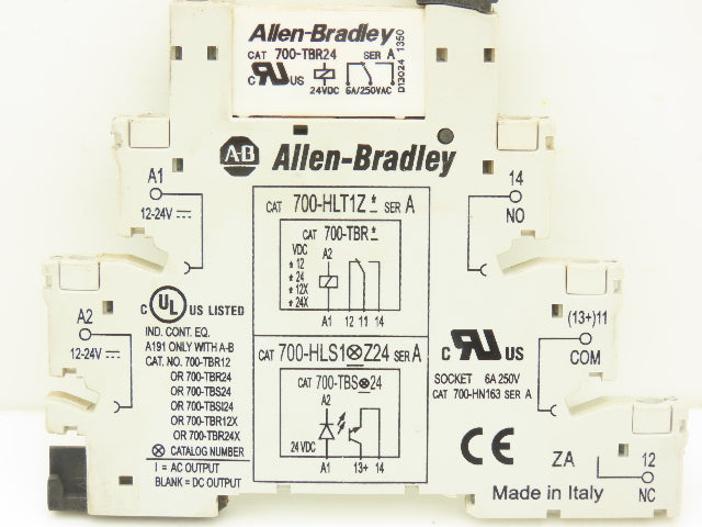 Allen-Bradley 700-HLT1Z24 Terminal Block Relay 700-TBR24 Ser A 24V Coil Lot of 9
