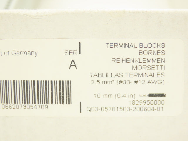 Allen Bradley 1492-L3 IEC Terminal Block 5.1x59.5x31.3mm Spring Clip Lot of 52