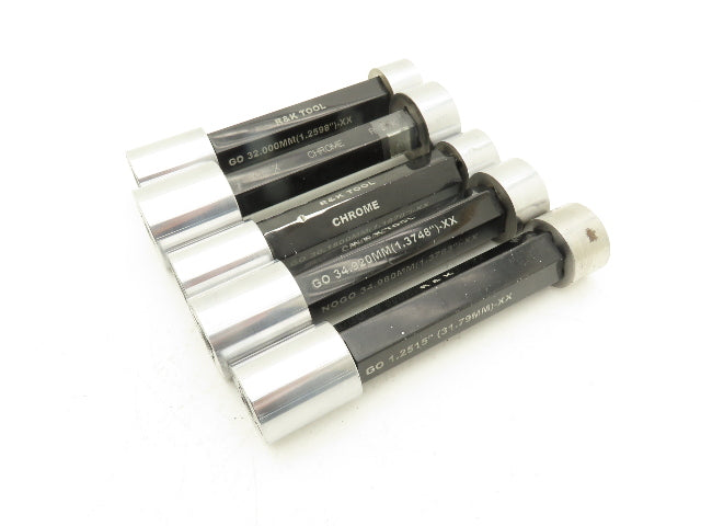 R&K Tool Pin Plug Guage Go Nogo 30.15mm 31.79mm 32mm 34.92mm & 38.20mm  Lot Of 5