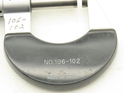 Mitutoyo 106-102 Outside Micrometer 0-1" Range .0001" Non-Rotating Spindle