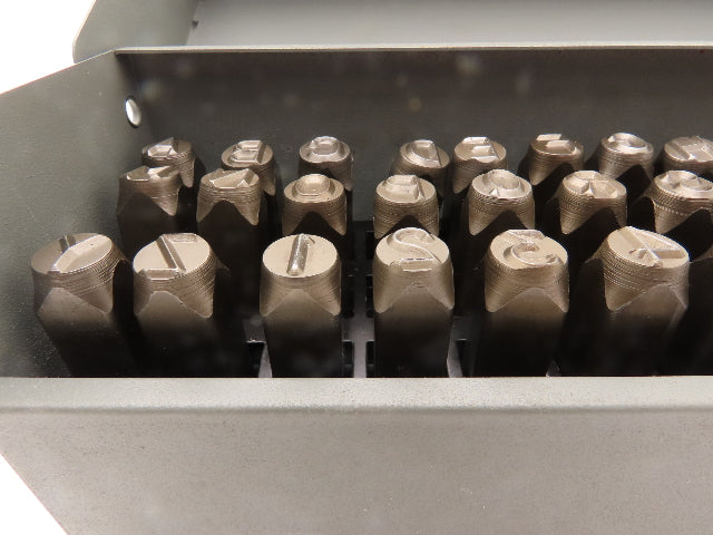 CH Hanson 43Y654 Steel Letter & Number Stamp Punch Set 3/8" Character A-Z
