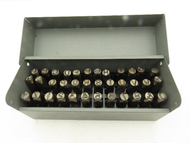 CH Hanson 43Y654 Steel Letter & Number Stamp Punch Set 3/8" Character A-Z