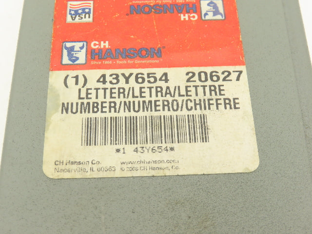 CH Hanson 43Y654 Steel Letter & Number Stamp Punch Set 3/8" Character A-Z