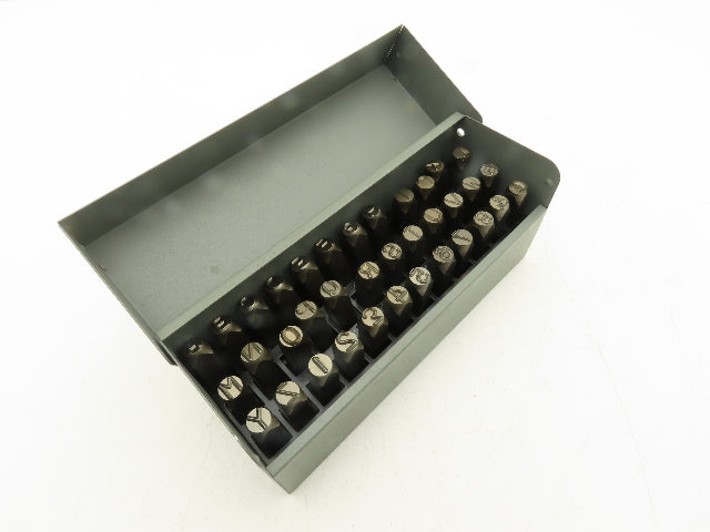 CH Hanson 43Y654 Steel Letter & Number Stamp Punch Set 3/8" Character A-Z