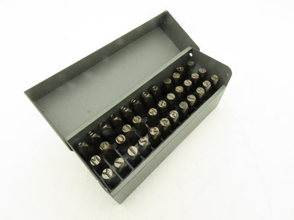 CH Hanson 43Y654 Steel Letter & Number Stamp Punch Set 3/8" Character A-Z