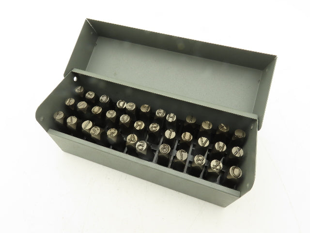 CH Hanson 43Y654 Steel Letter & Number Stamp Punch Set 3/8" Character A-Z