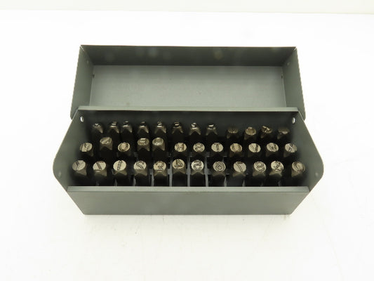 CH Hanson 43Y654 Steel Letter & Number Stamp Punch Set 3/8" Character A-Z