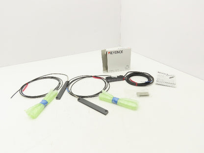 Keyence FU-A100 Fiber Optic Amplifier Fiber Thrubeam Sensor Kit