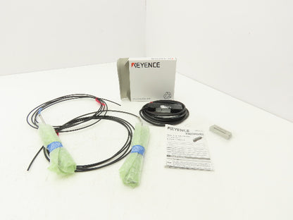 Keyence FU-A100 Fiber Optic Amplifier Fiber Thrubeam Sensor Kit