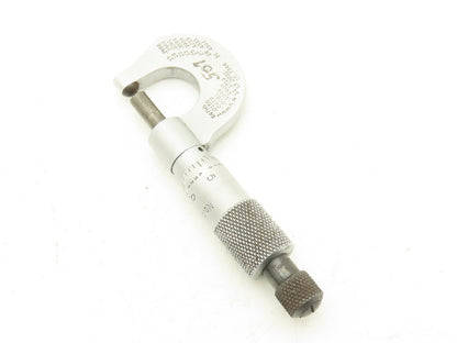 Starrett 576 Outside Micrometer 0-1/2" Range .001" Round Anvil Ratchet Stop