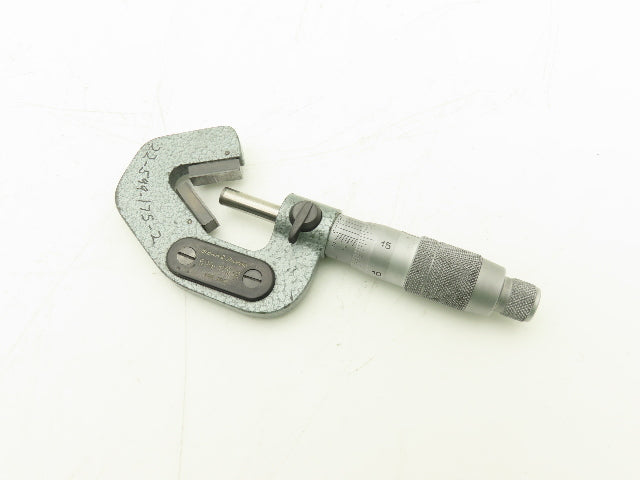 Brown & Sharpe 599-175-2 V-Anvil Micrometer 0.2-0.8" Range 3-Flute .0001"