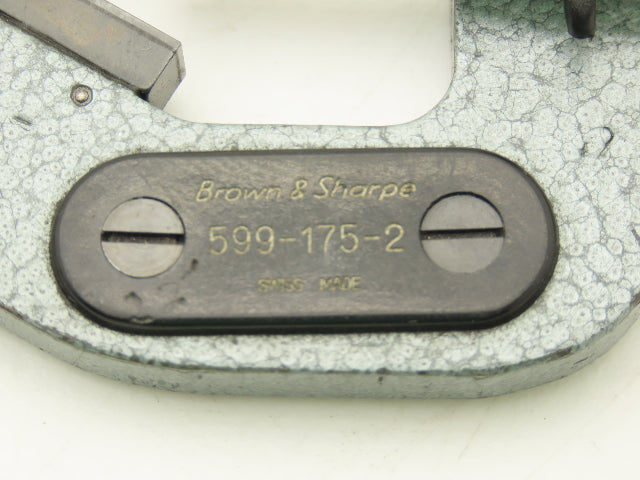 Brown & Sharpe 599-175-2 V-Anvil Micrometer 0.2-0.8" Range 3-Flute .0001"