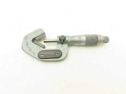 Brown & Sharpe 599-175-2 V-Anvil Micrometer 0.2-0.8" Range 3-Flute .0001"