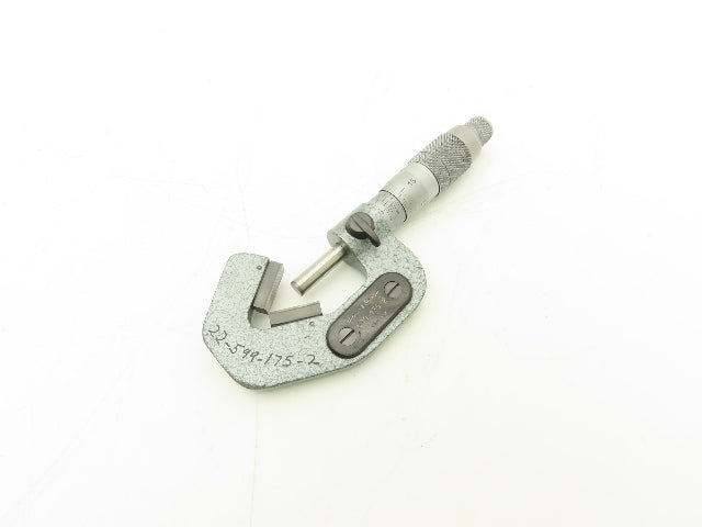 Brown & Sharpe 599-175-2 V-Anvil Micrometer 0.2-0.8" Range 3-Flute .0001"