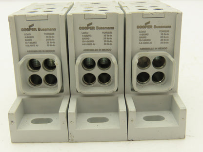 Bussman PDBFS220 Power Distribution Block 600V 175A 2-14awg Lot of 9