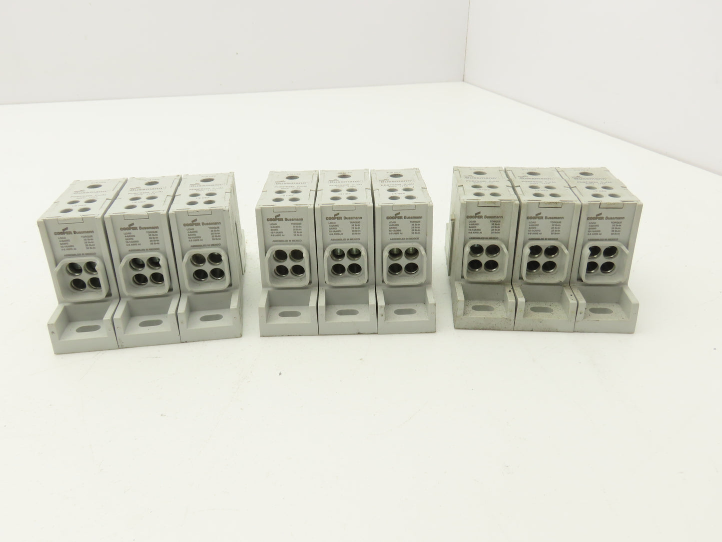 Bussman PDBFS220 Power Distribution Block 600V 175A 2-14awg Lot of 9