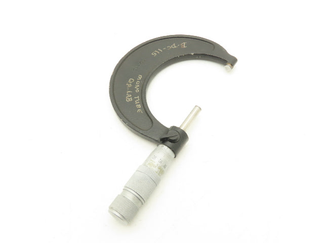 Brown & Sharpe 50-75 Outside Micrometer 50-75mm Range Flat Anvil